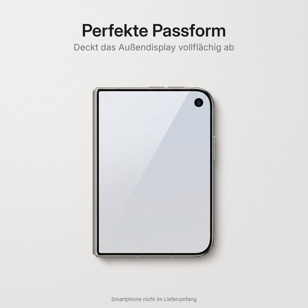 Schutzglas für iPhone Duo (Außendisplay) – vollflächige Abdeckung des Displays