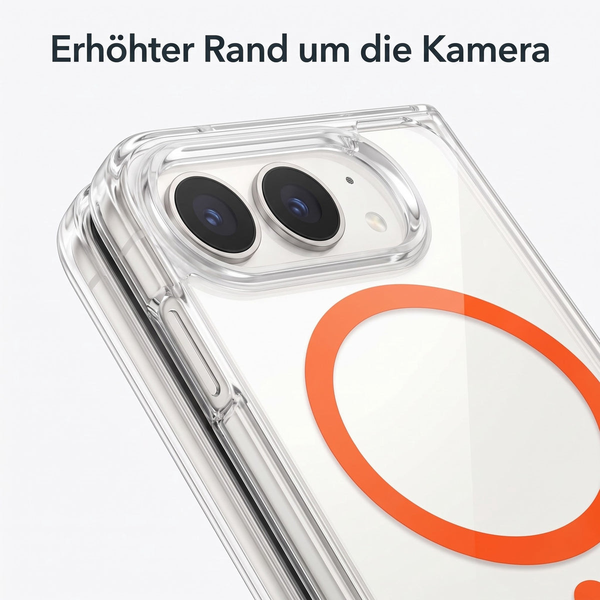 Transparente Hülle für iPhone Duo – erhöhter Rand um die Kamera