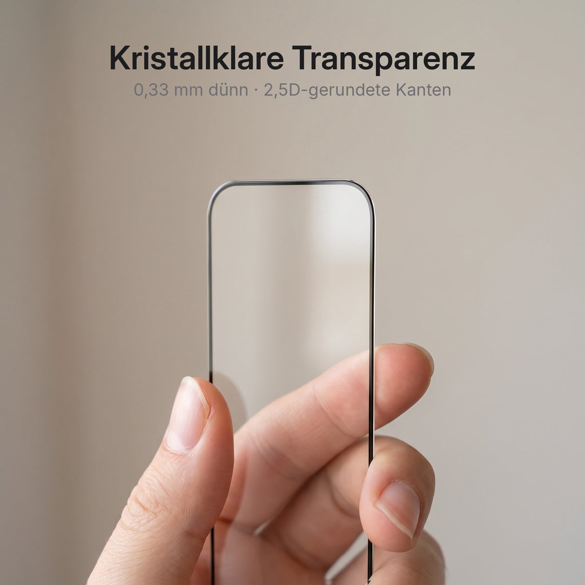 Schutzglas für iPhone 17 Pro Max / 18 Pro Max – 0,33 mm dünn, 2,5D-Kanten