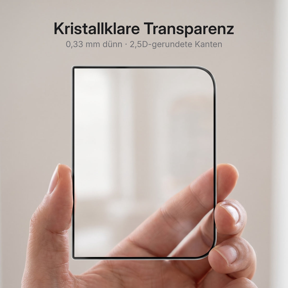Schutzglas für iPhone Duo (Außendisplay) – 0,33 mm dünn, 2,5D-Kanten