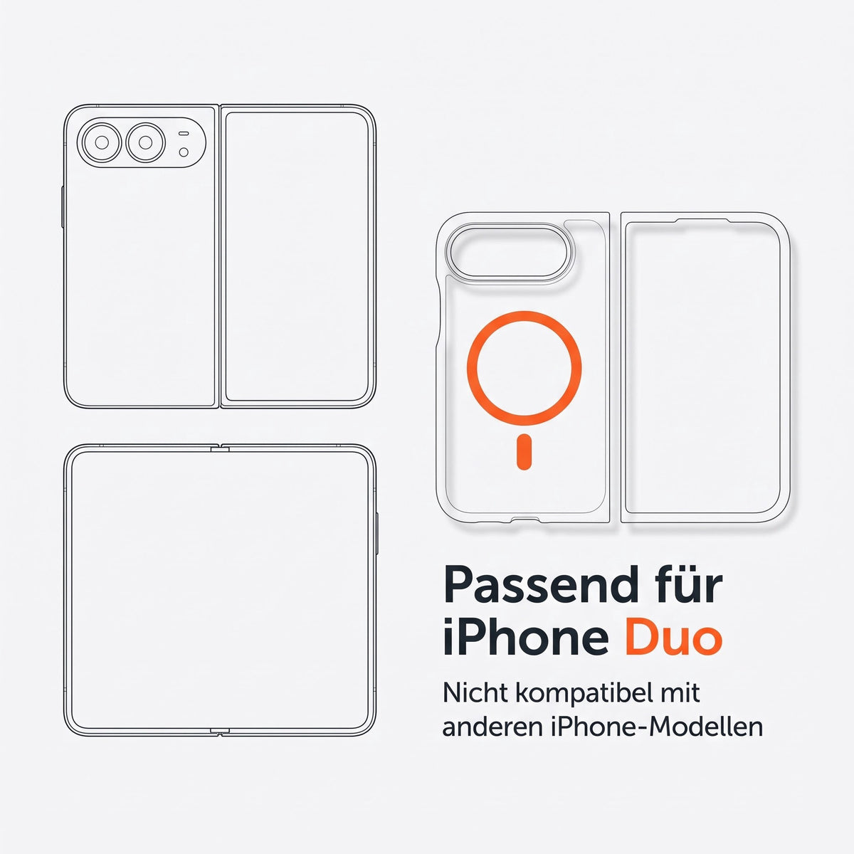 Transparente Hülle für iPhone Duo – passend für iPhone Duo