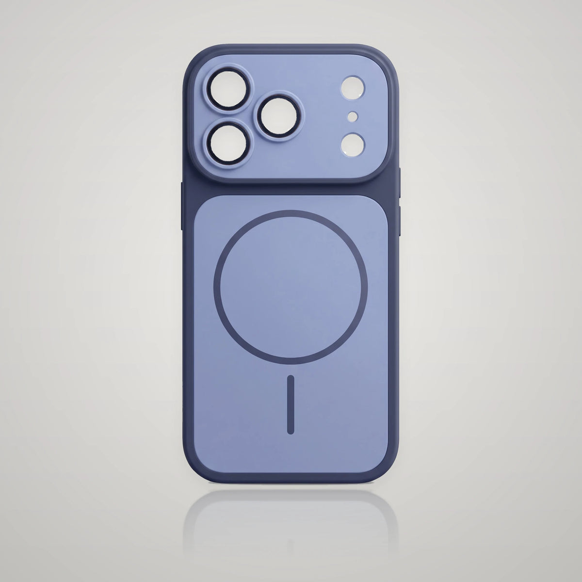 Hülle für iPhone 18 Pro und 18 Pro Max in Blau – matte Rückseite mit erhöhter Kameraplatte