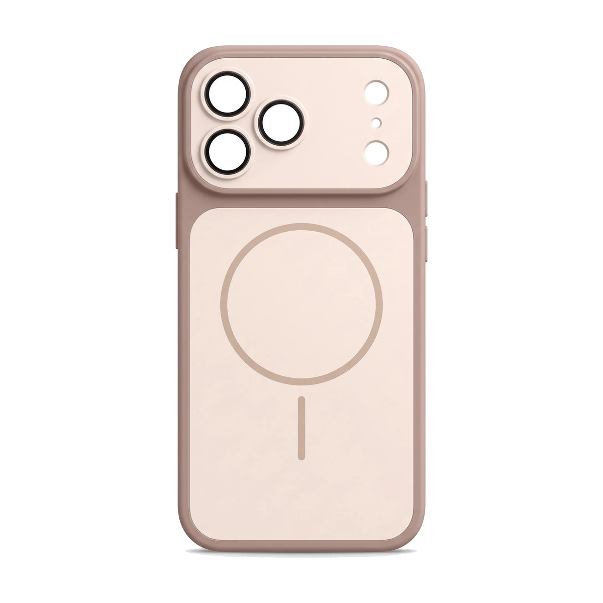 Hülle für iPhone 18 Pro Max in Altrosa – Rückansicht auf weißem Hintergrund